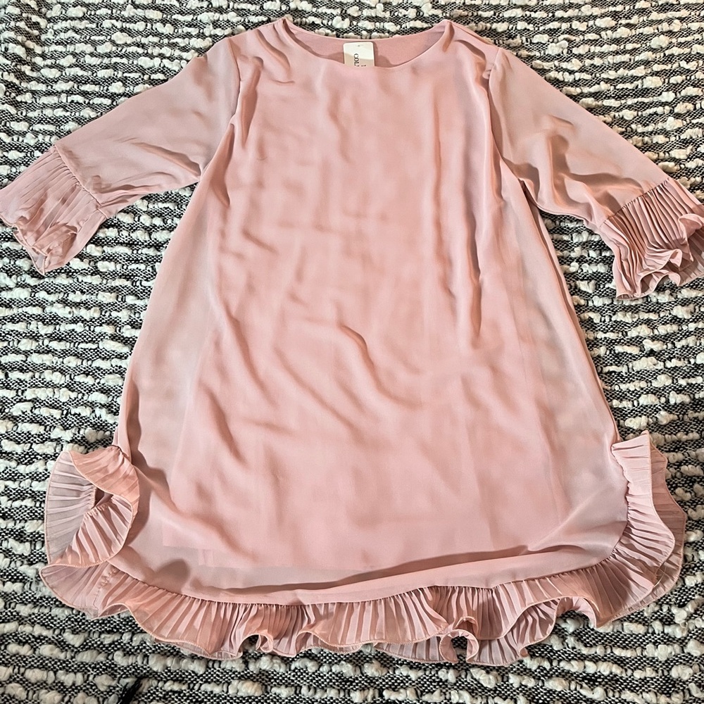 Pink flowy dress